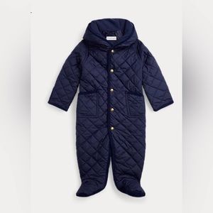 Ralph Lauren Water-Repellent Hooded Barn Bunting Size 9M Color Navy